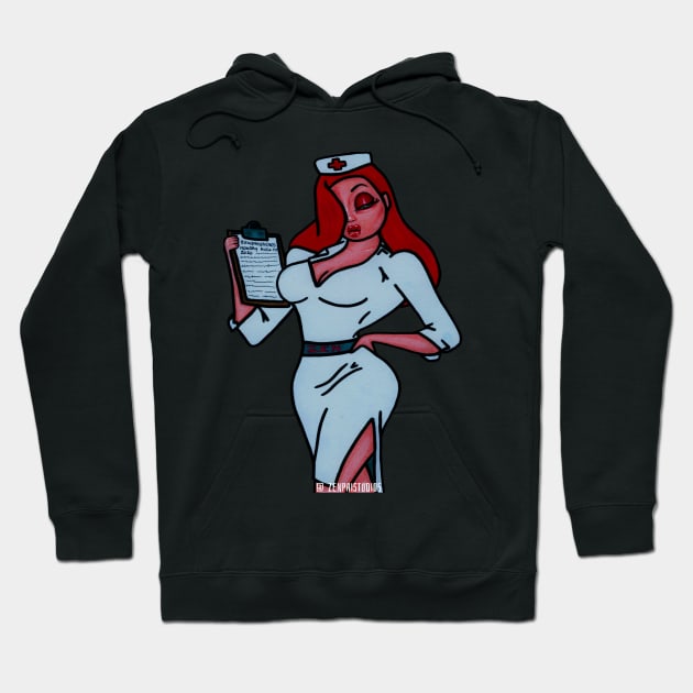 Jessica Rabbit IIII Hoodie by Zenpaistudios